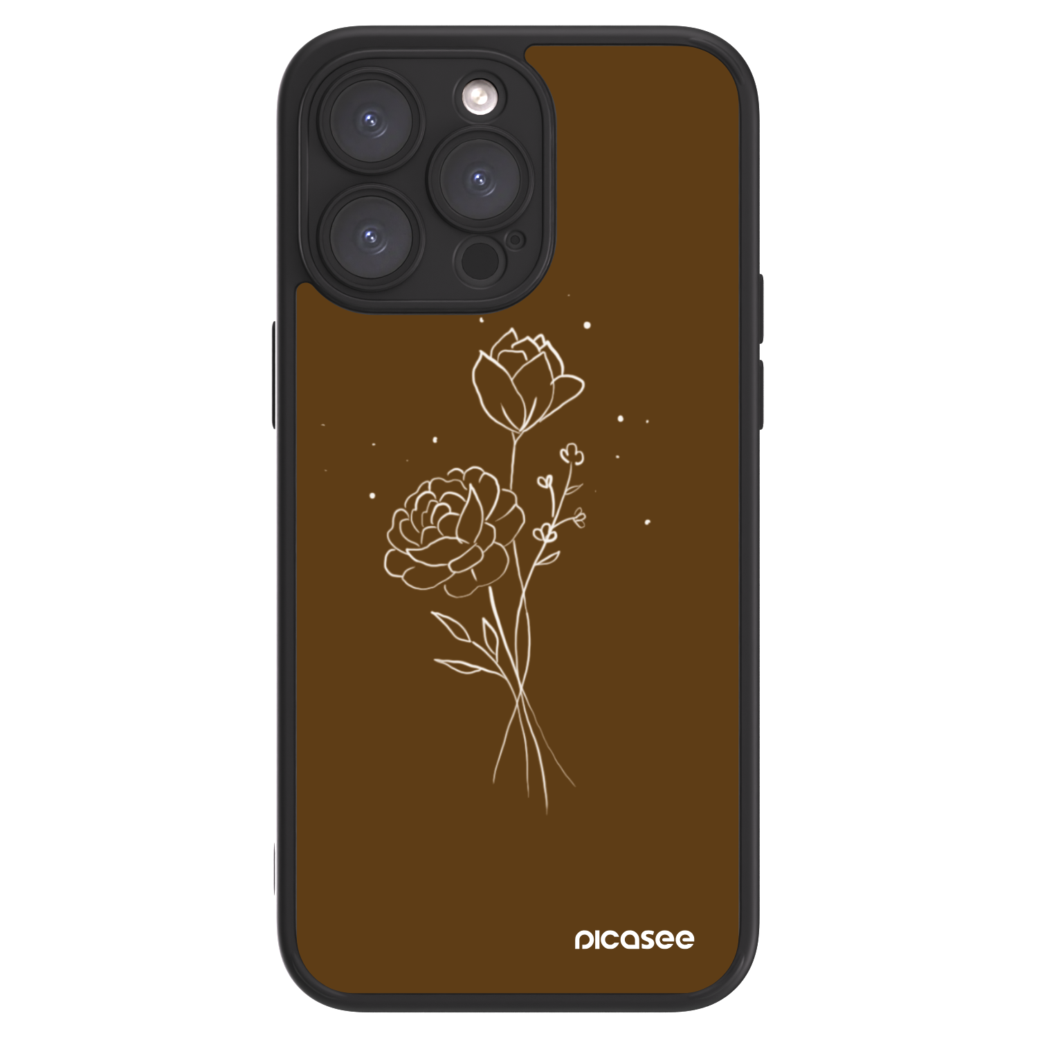 Picasee ULTIMATE CASE MagSafe für Apple iPhone 15 Pro Max - Brown flowers