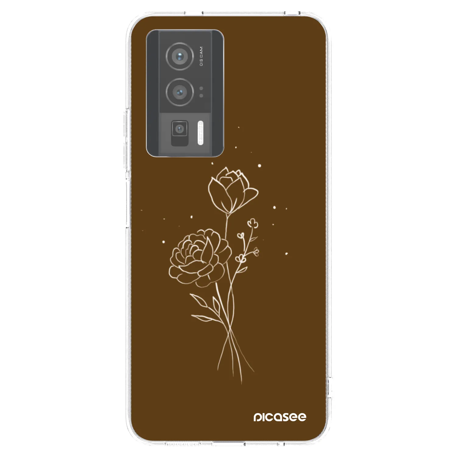 Picasee Xiaomi Poco F5 Pro 5G Hülle - Transparentes Silikon - Brown flowers