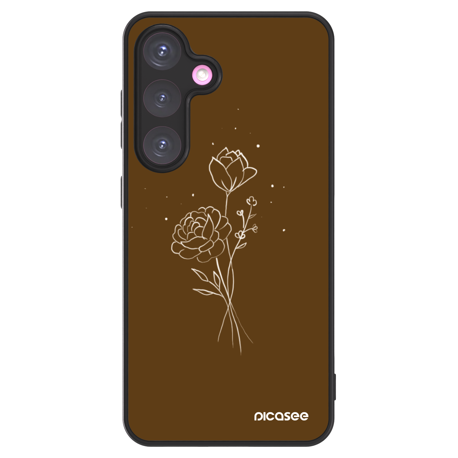 Picasee ULTIMATE CASE PowerShare für Samsung Galaxy S24+ S926B 5G - Brown flowers