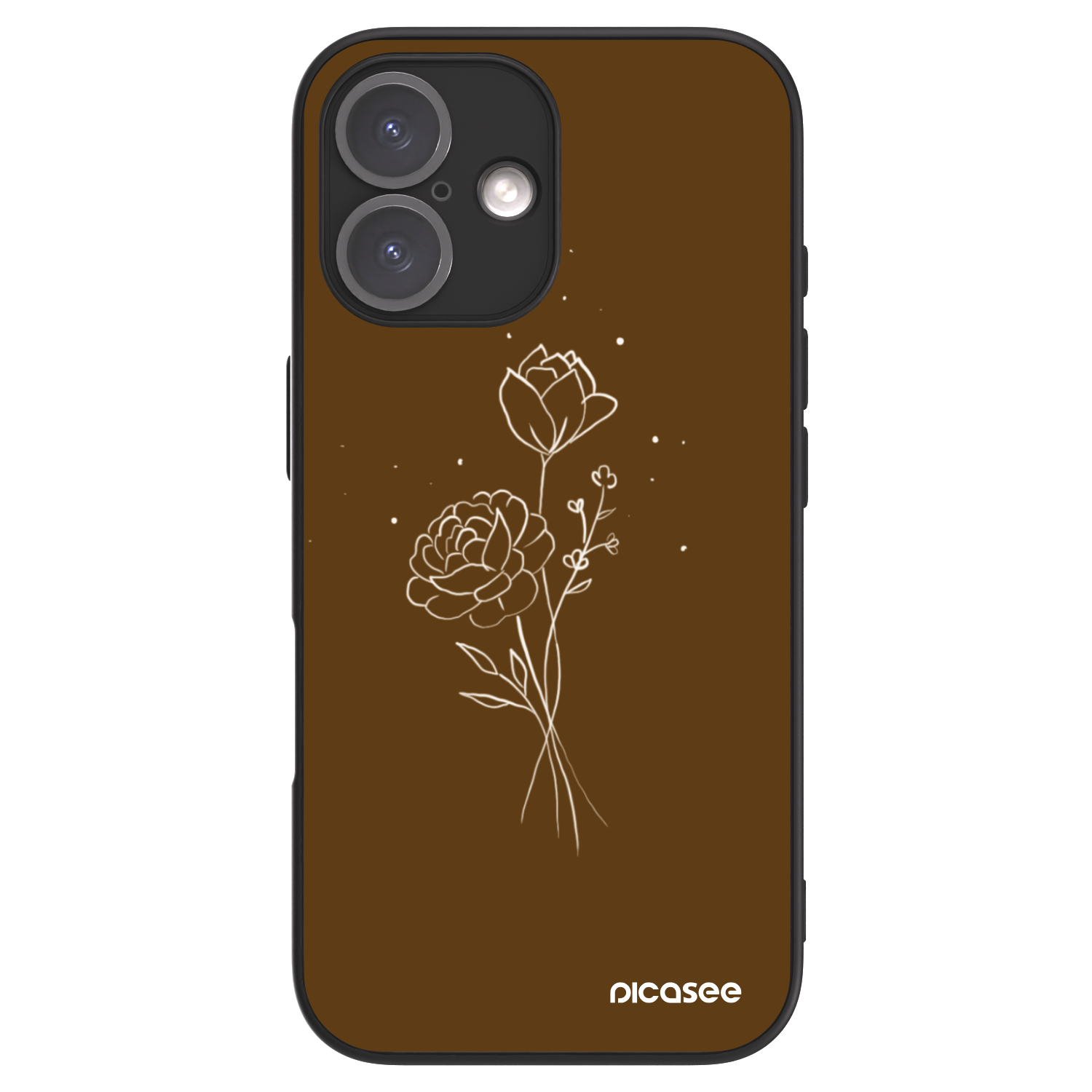 Picasee ULTIMATE CASE MagSafe für Apple iPhone 16 - Brown flowers