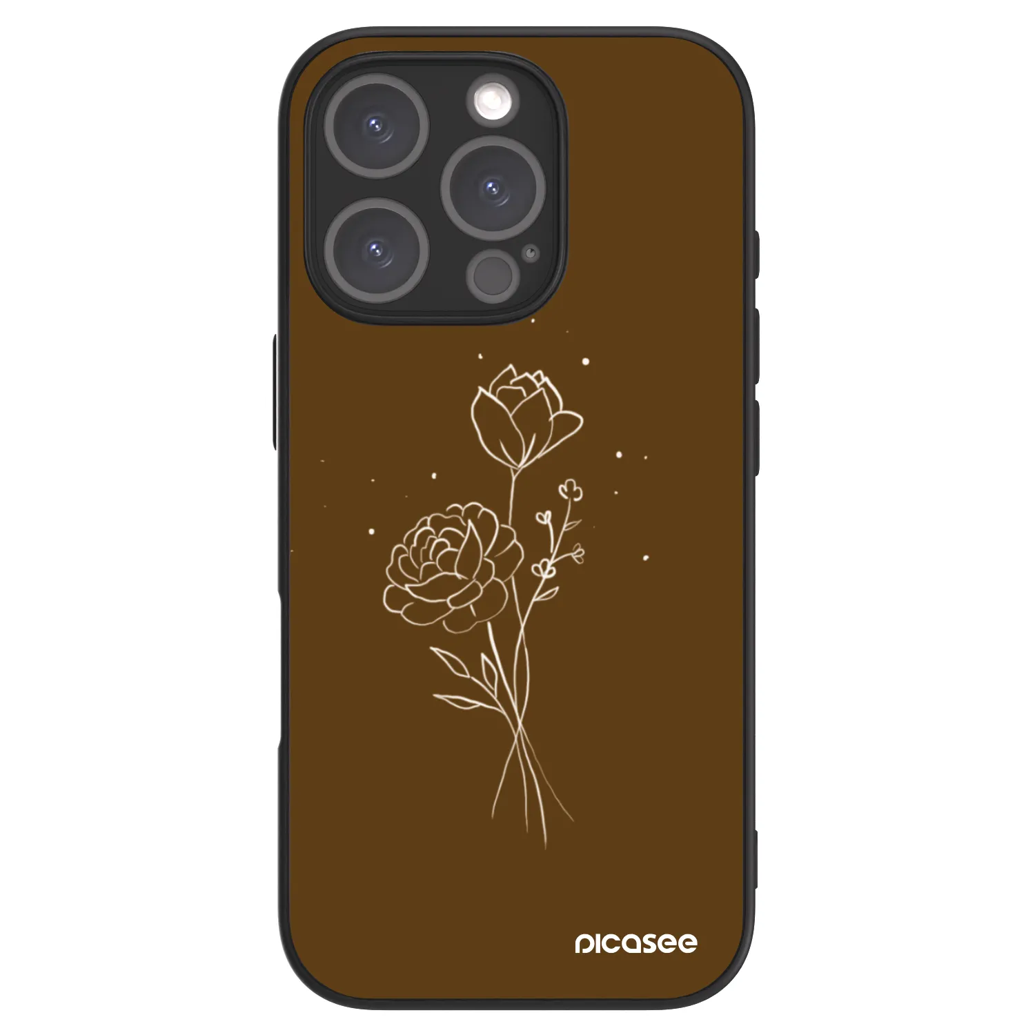 Picasee ULTIMATE CASE MagSafe für Apple iPhone 16 Pro - Brown flowers