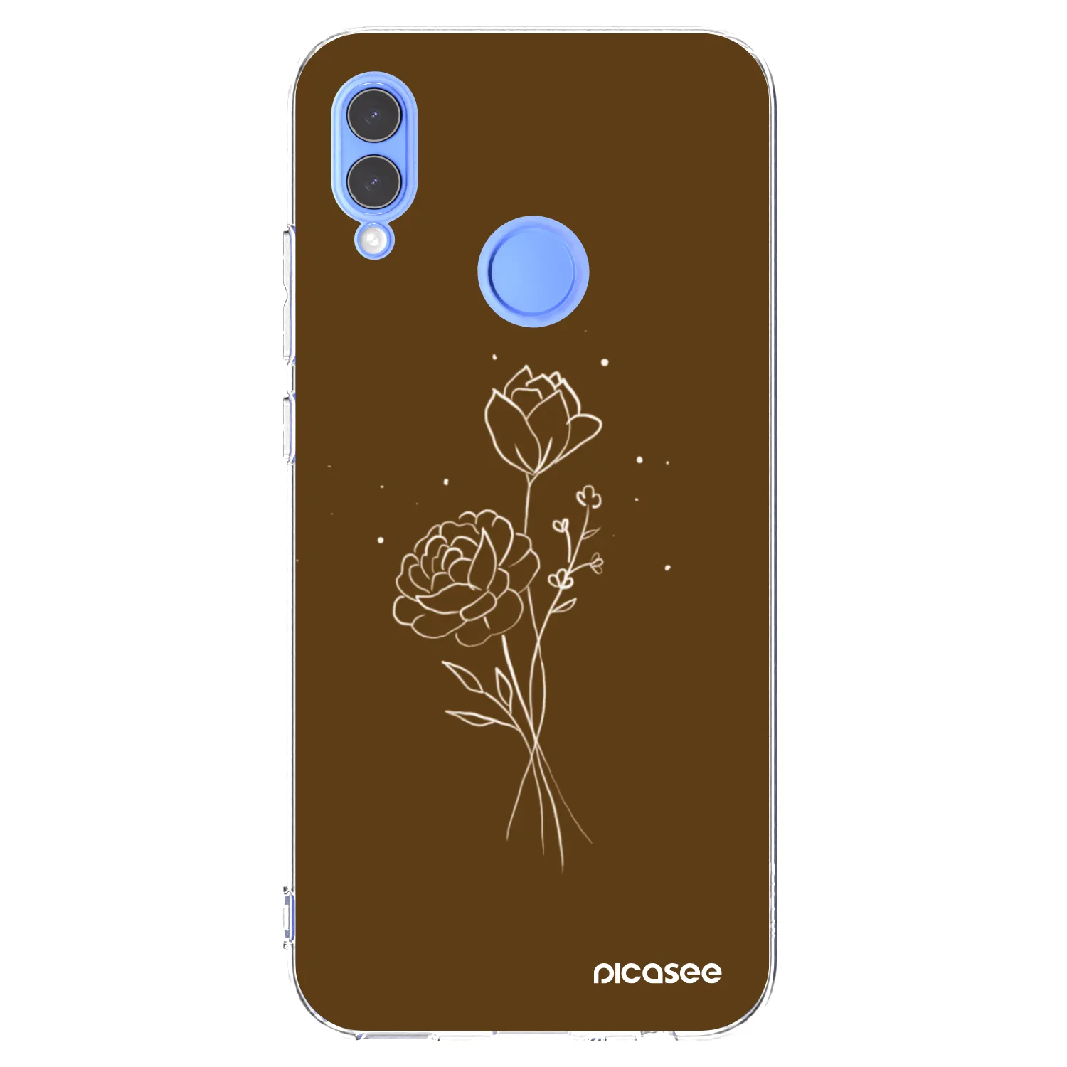 Picasee Huawei P Smart 2019 Hülle - Transparentes Silikon - Brown flowers
