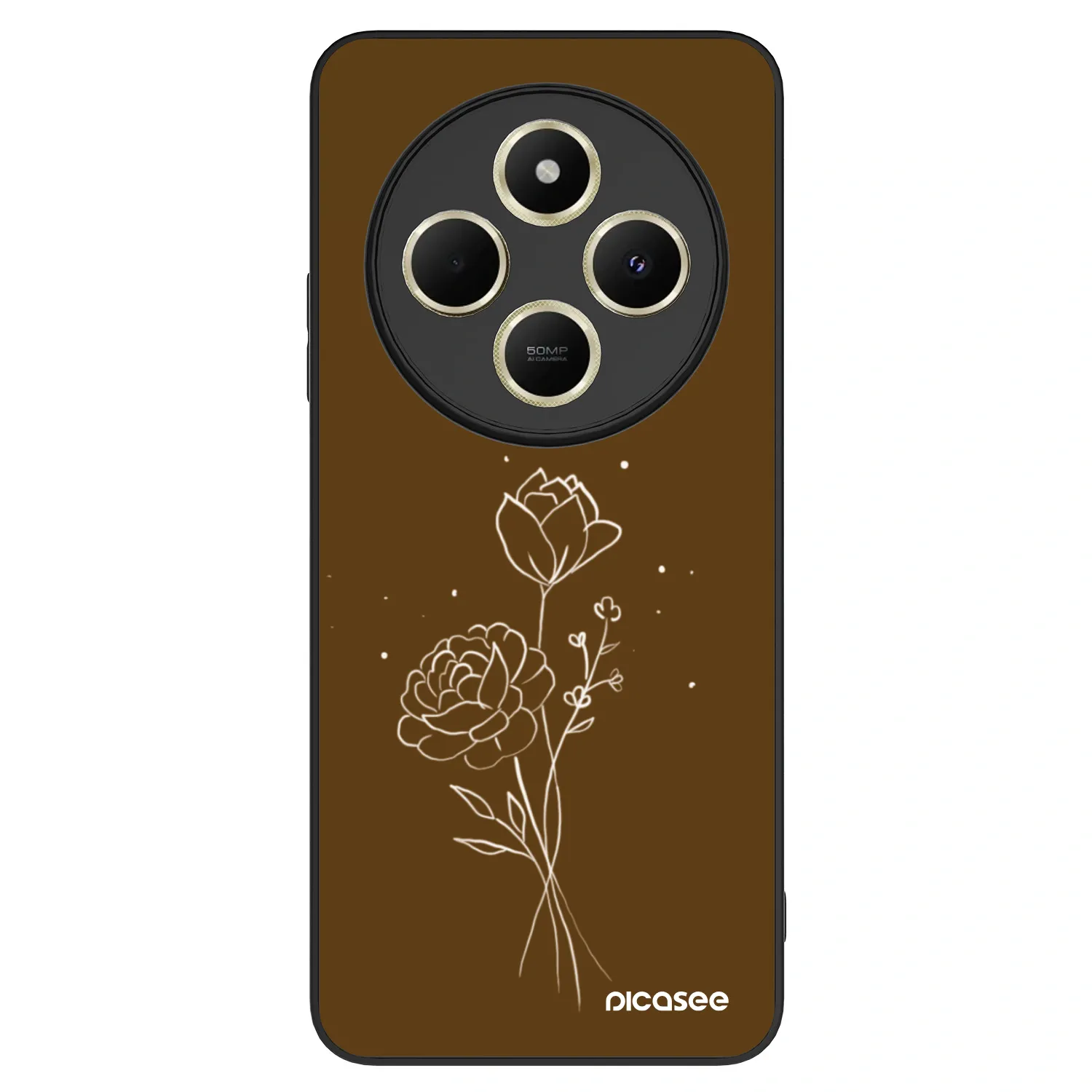 Picasee ULTIMATE CASE für Xiaomi Redmi 14C - Brown flowers