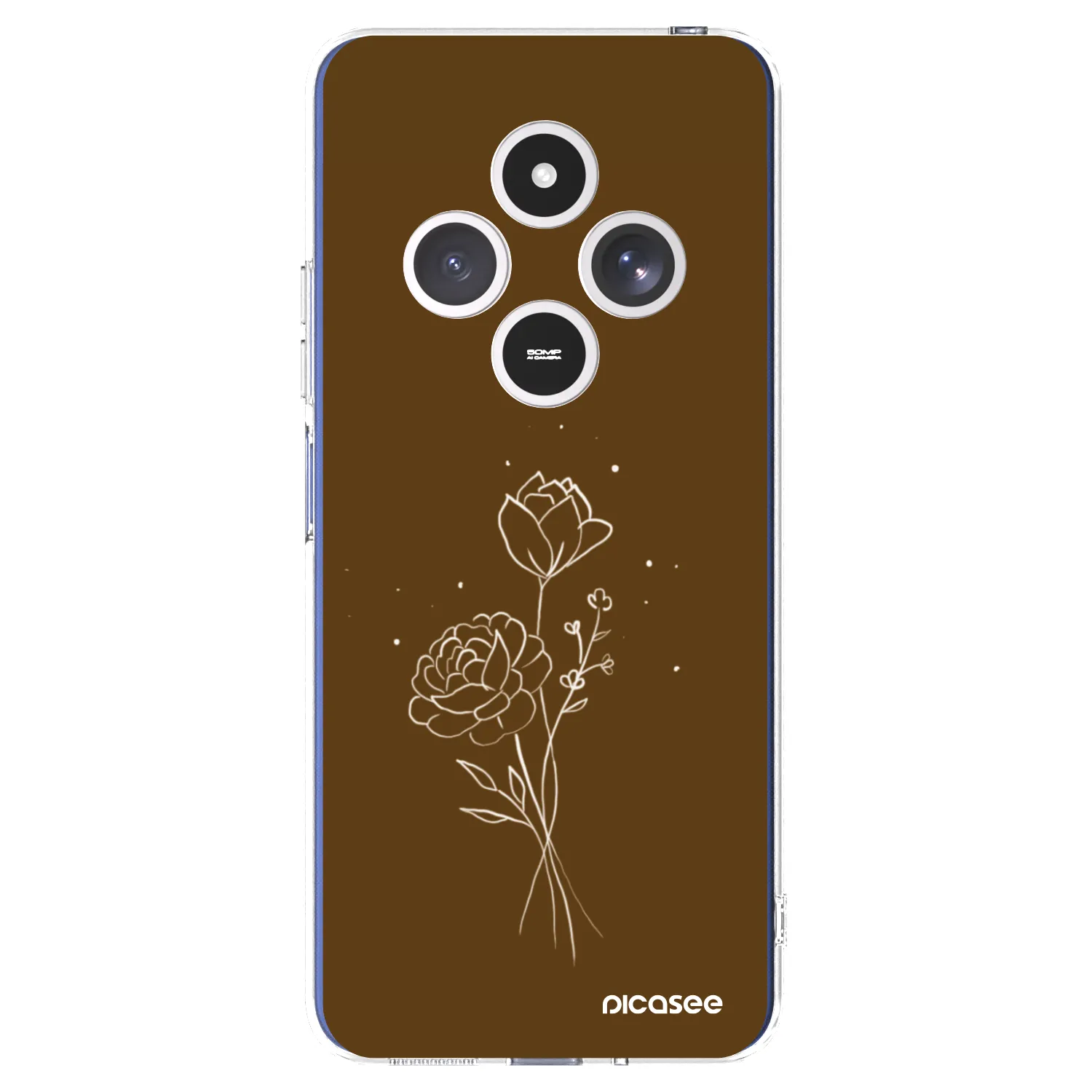 Picasee Xiaomi Redmi 14C Hülle - Transparentes Silikon - Brown flowers