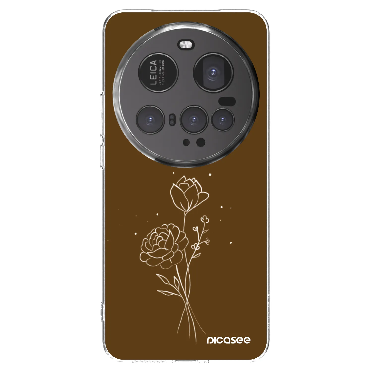 Picasee Xiaomi 15 Ultra Hülle - Transparentes Silikon - Brown flowers