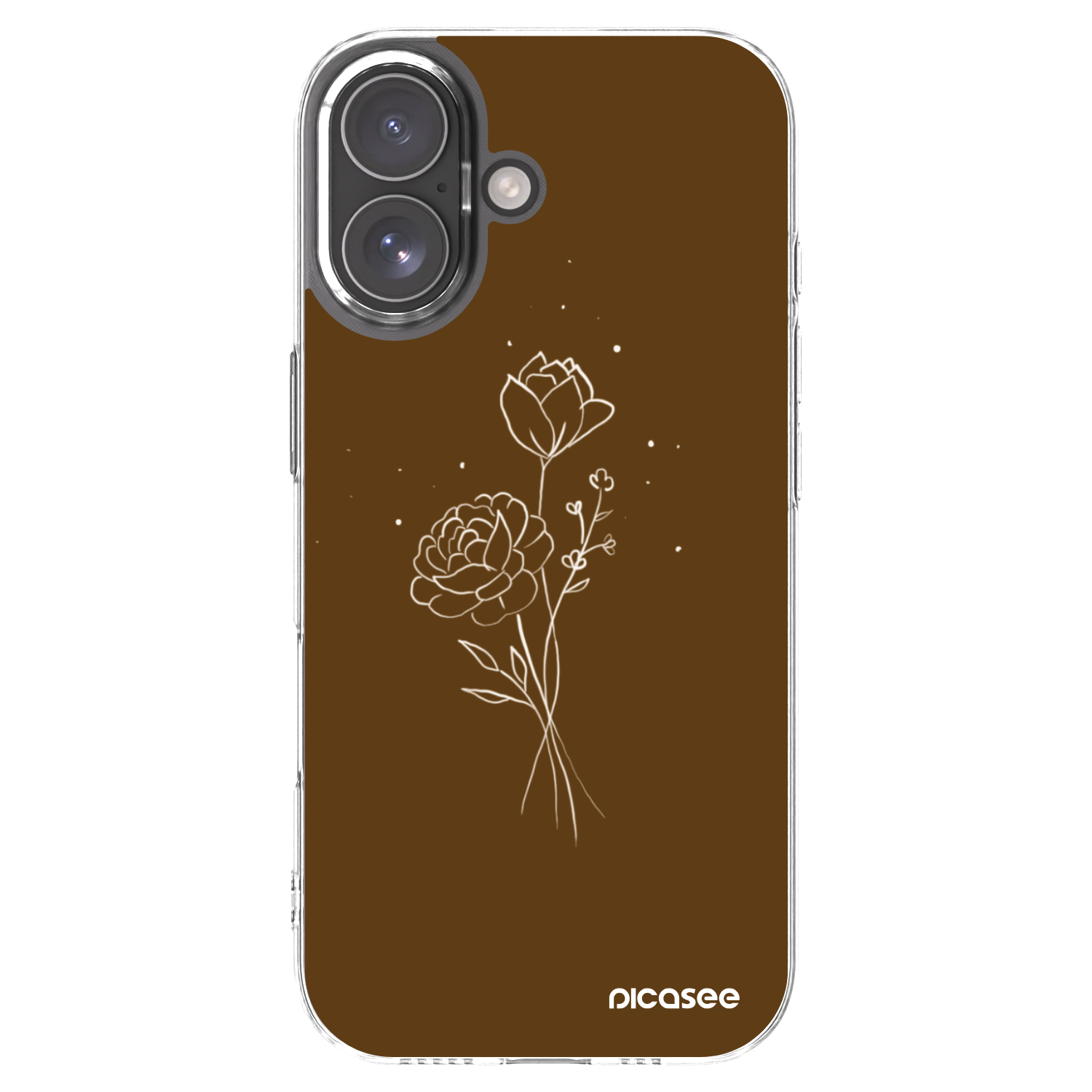 Picasee Apple iPhone 17 Hülle - Transparentes Silikon - Brown flowers