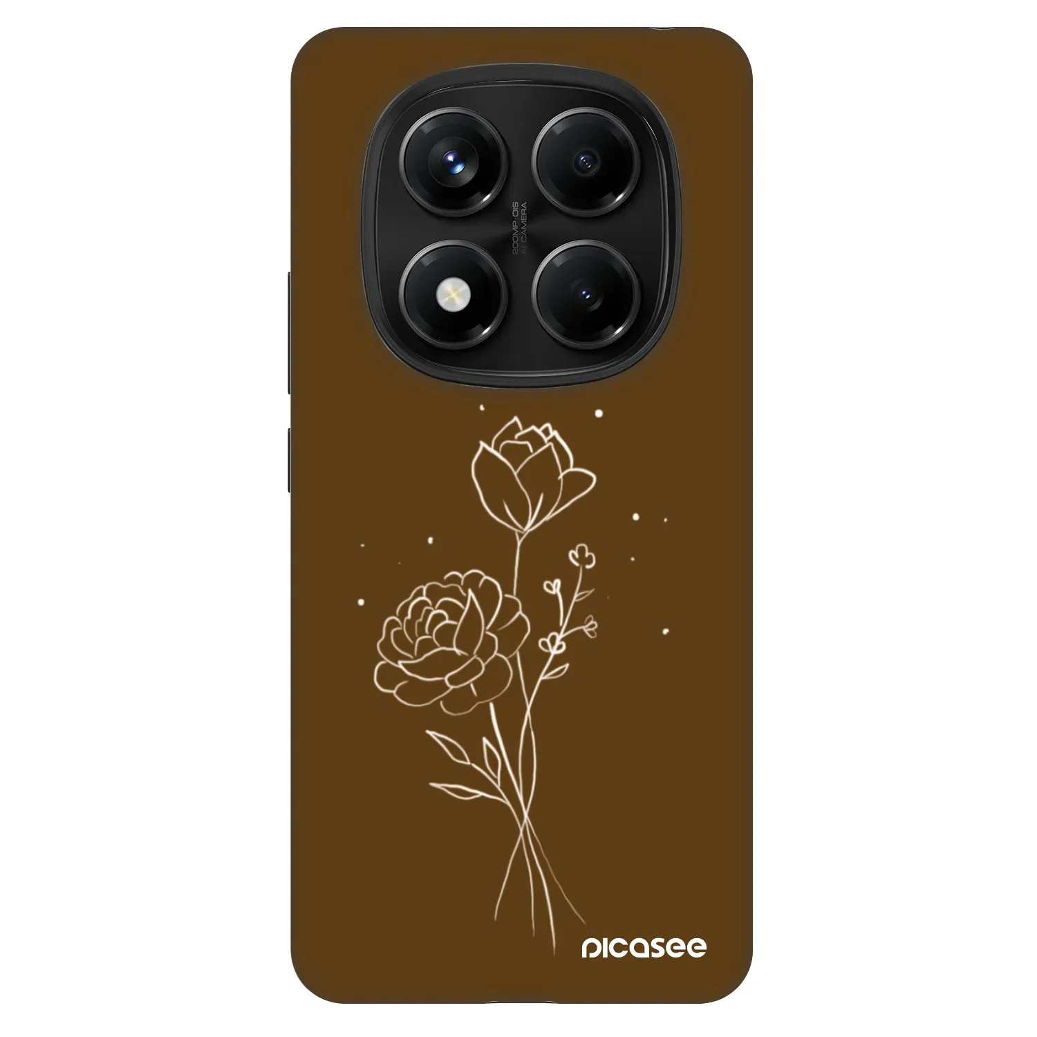 Picasee Fashion Case für Xiaomi Redmi Note 14 Pro 5G - Brown flowers