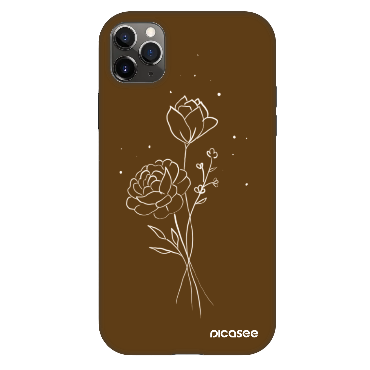 Picasee Fashion Case für Apple iPhone 11 Pro Max - Brown flowers