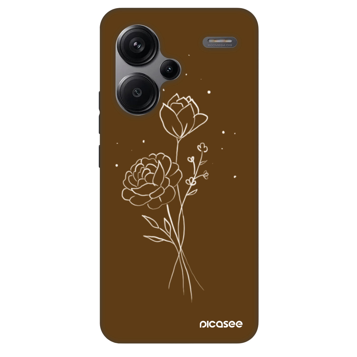 Picasee Fashion Case für Xiaomi Redmi Note 13 Pro+ 5G - Brown flowers