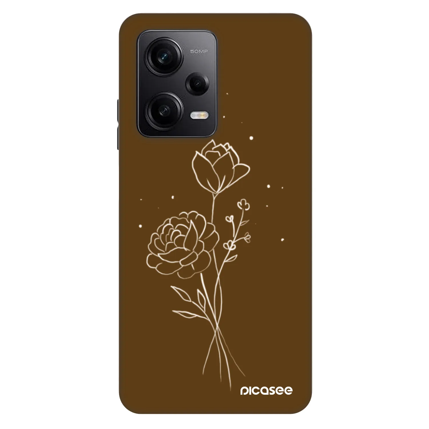 Picasee Fashion Case für Xiaomi Redmi Note 12 Pro 5G - Brown flowers