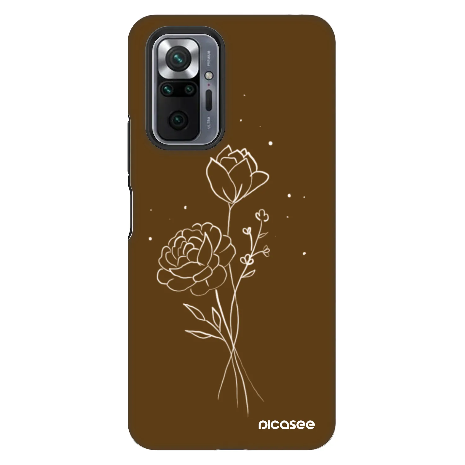 Picasee Fashion Case für Xiaomi Redmi Note 10 Pro - Brown flowers