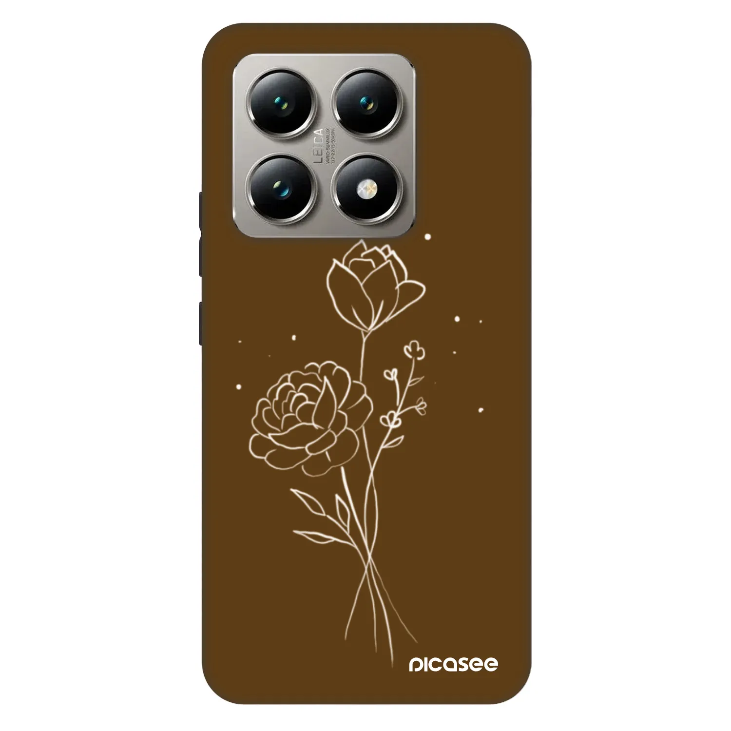 Picasee Fashion Case für Xiaomi 14T - Brown flowers