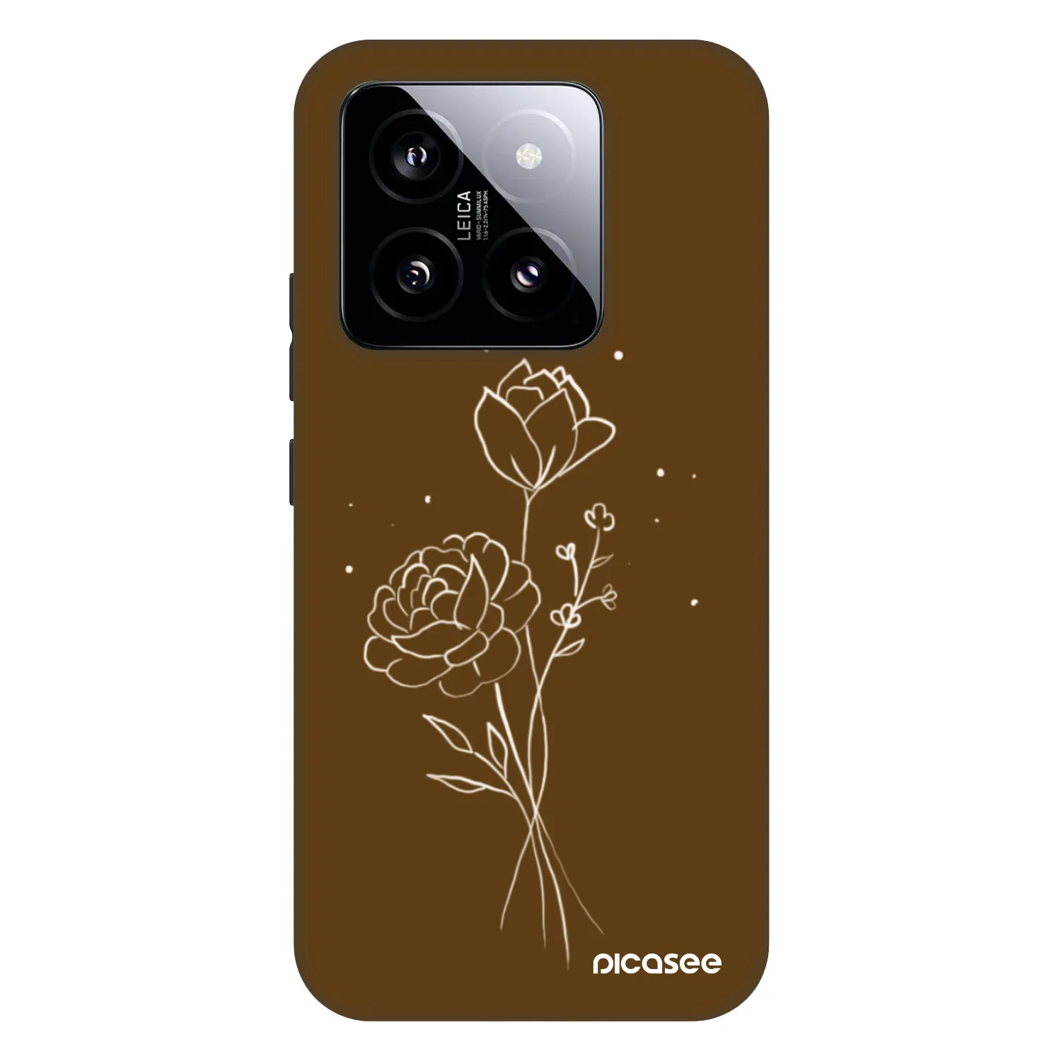 Picasee Fashion Case für Xiaomi 14 - Brown flowers