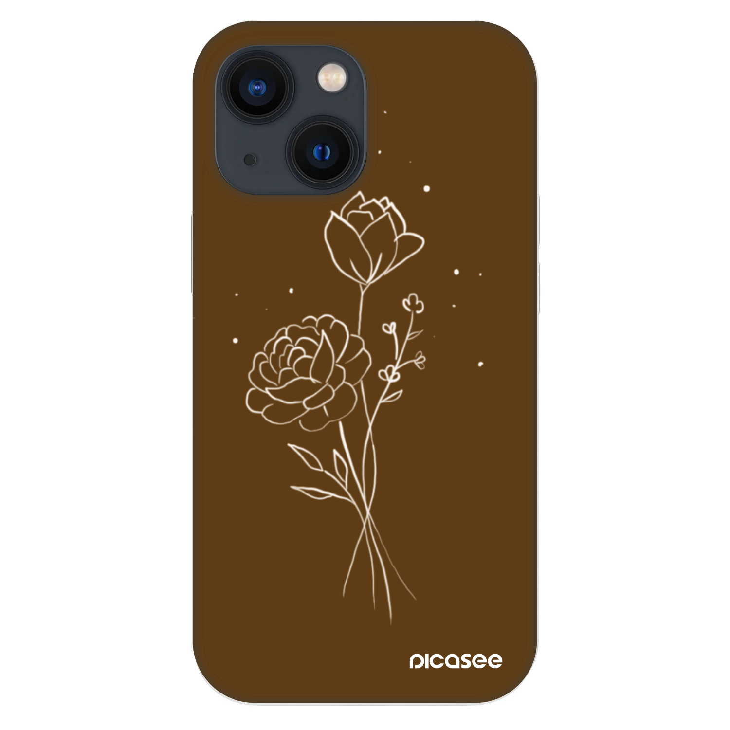 Picasee Fashion Case für Apple iPhone 13 mini - Brown flowers