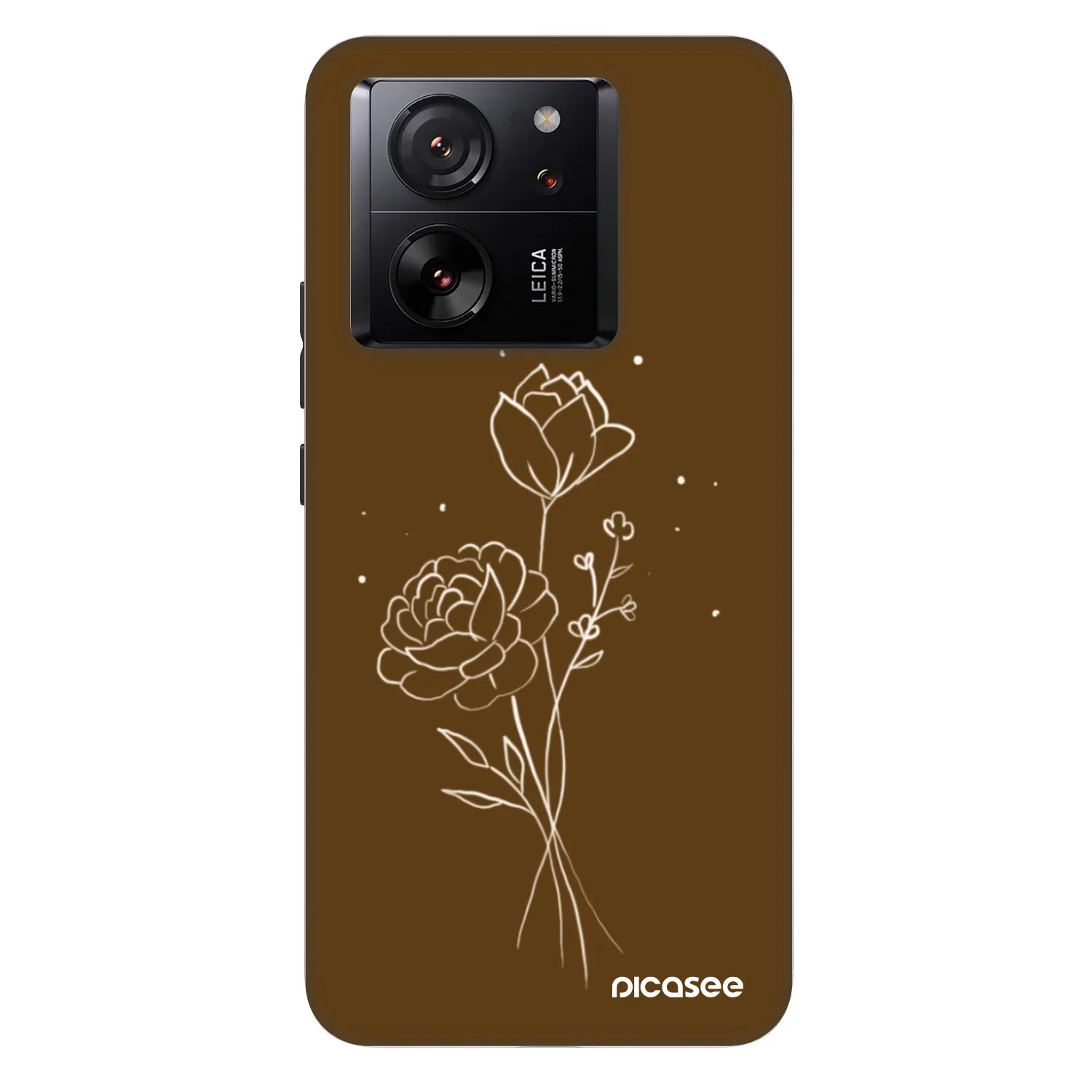 Picasee Fashion Case für Xiaomi 13T - Brown flowers
