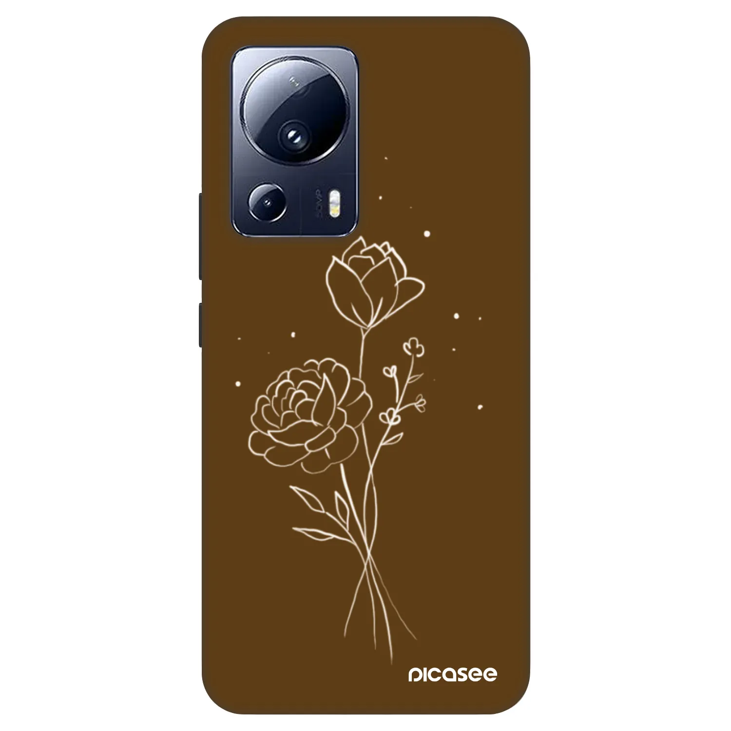 Picasee Fashion Case für Xiaomi 13 Lite - Brown flowers