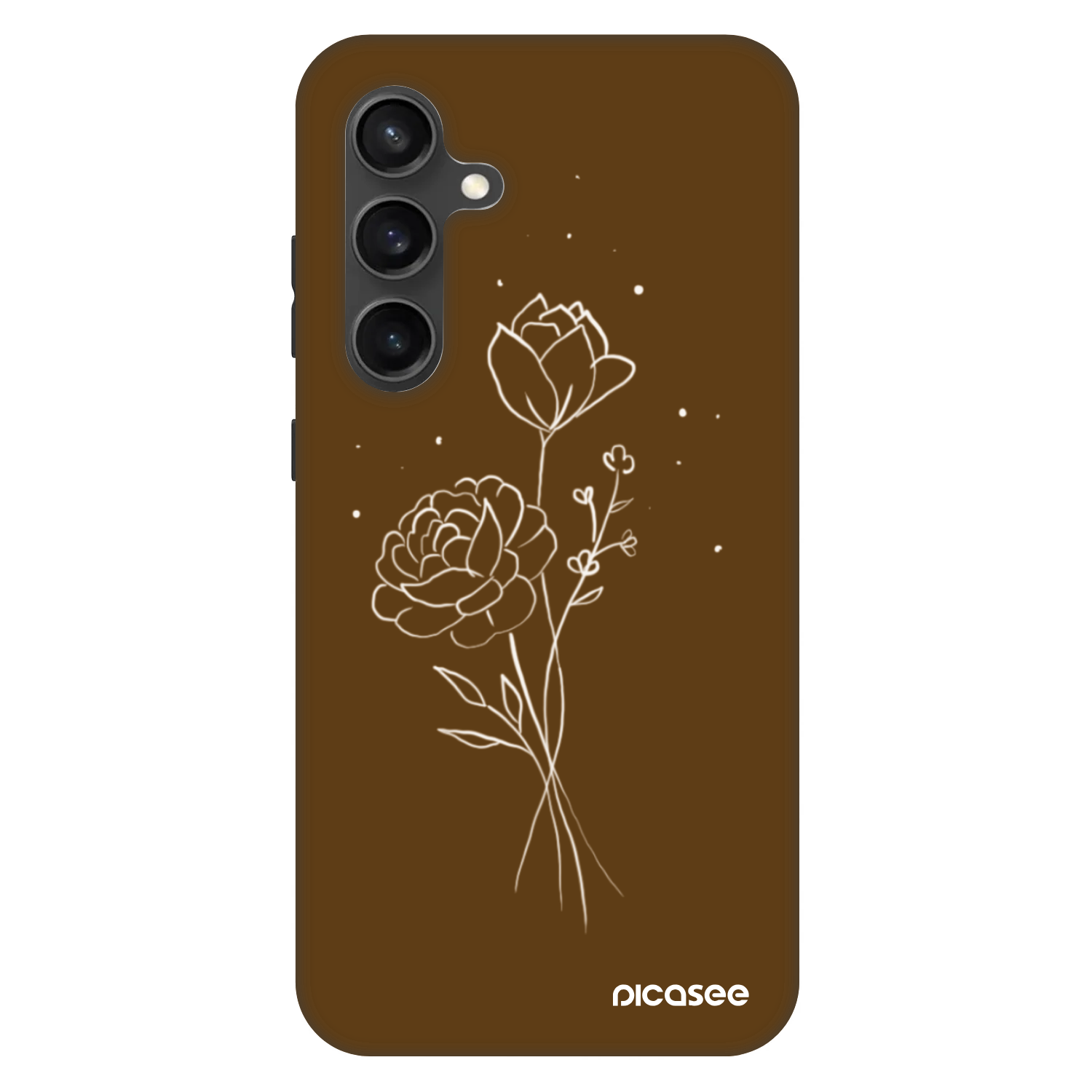 Picasee Fashion Case für Samsung Galaxy S24 FE S721B - Brown flowers