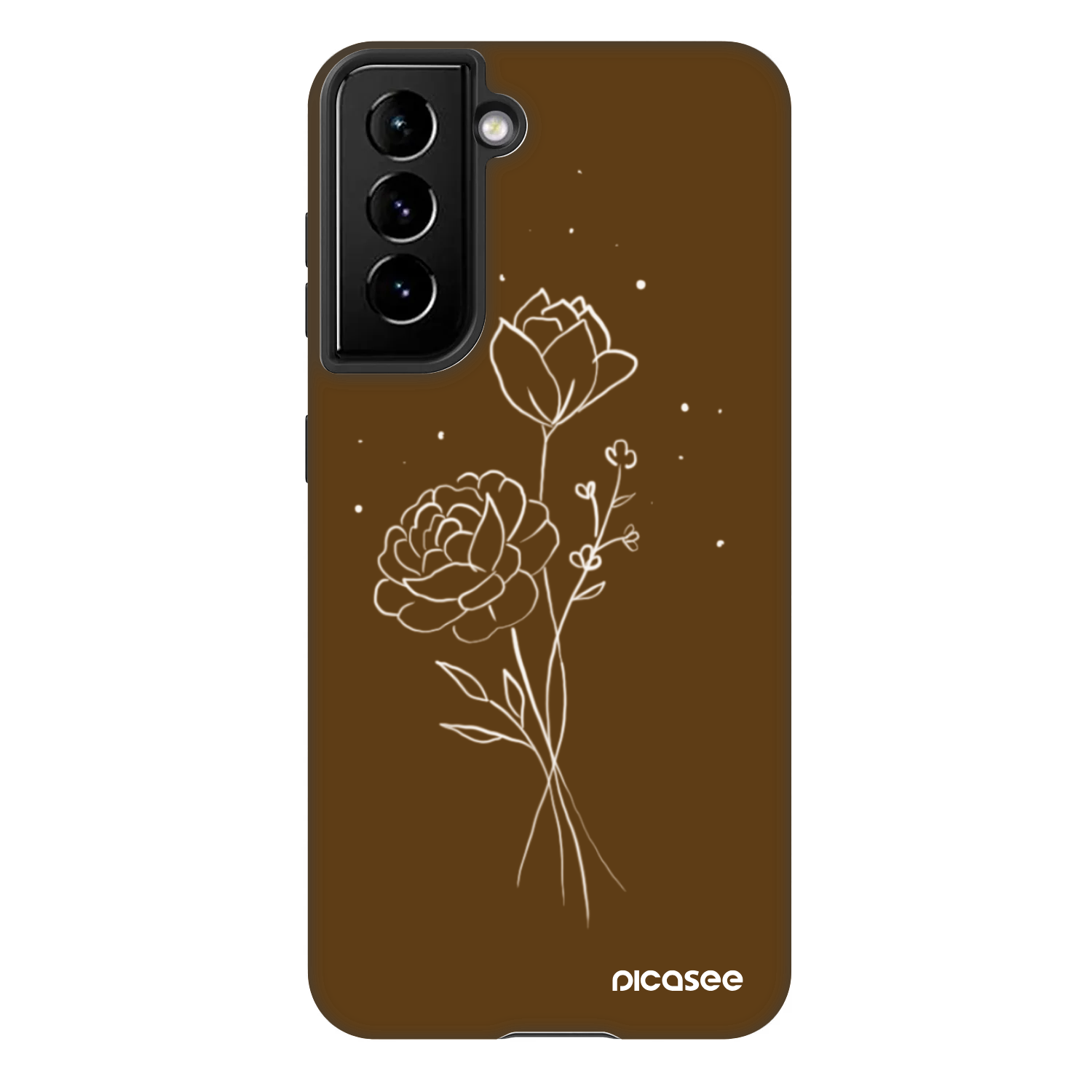 Picasee Fashion Case für Samsung Galaxy S22 5G - Brown flowers