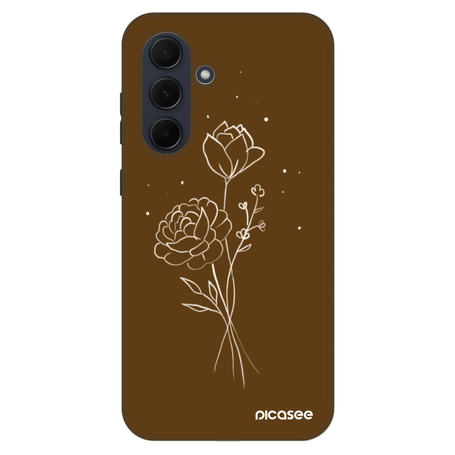 Picasee Fashion Case für Samsung Galaxy A35 5G A356B - Brown flowers