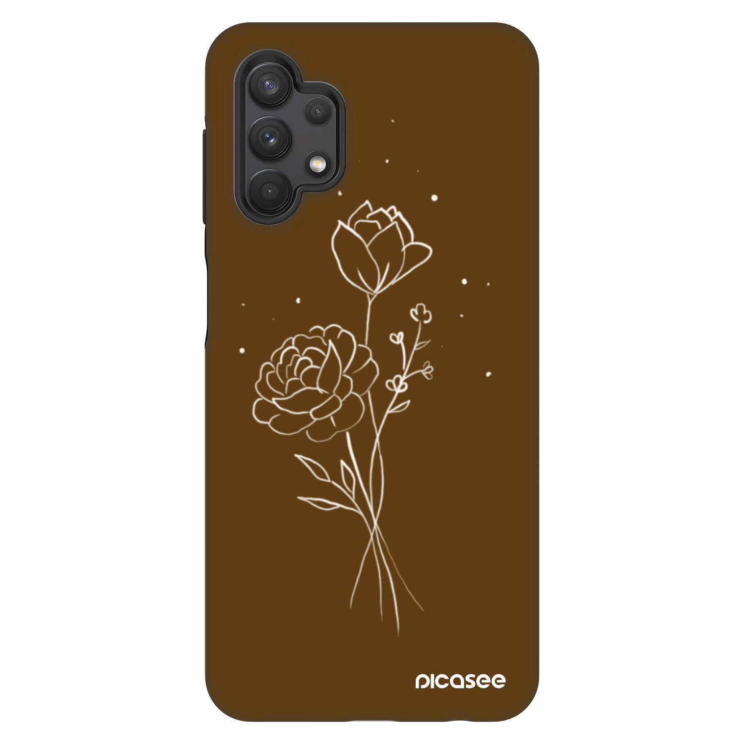 Picasee Fashion Case für Samsung Galaxy A32 5G A326B - Brown flowers