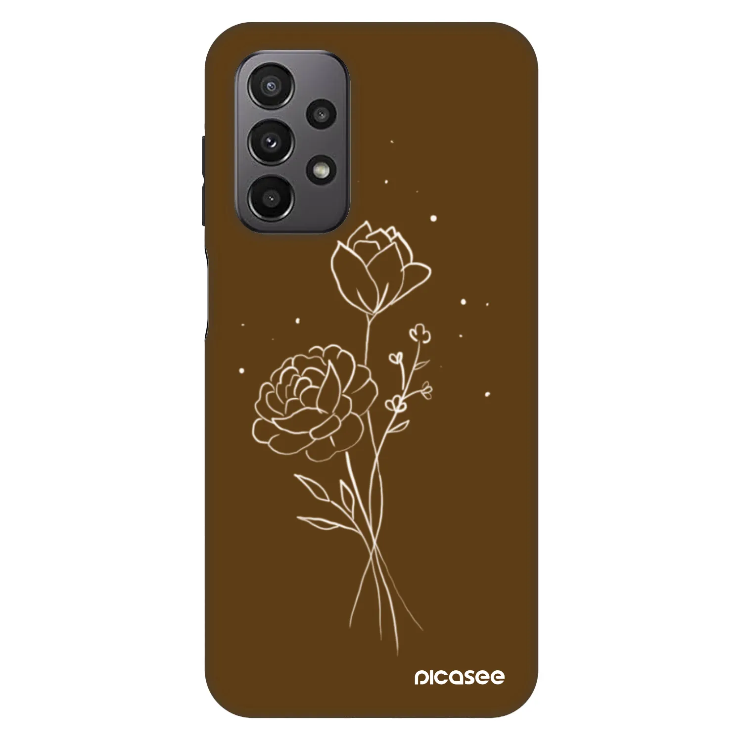 Picasee Fashion Case für Samsung Galaxy A23 A236B 5G - Brown flowers