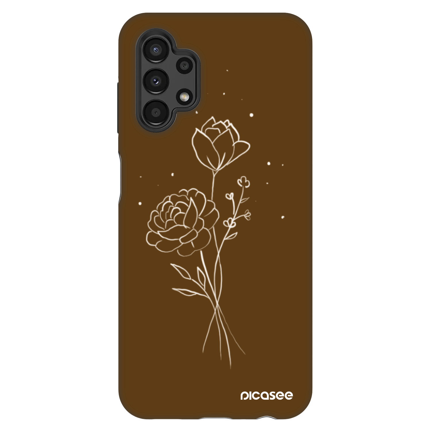 Picasee Fashion Case für Samsung Galaxy A13 4G A135 - Brown flowers