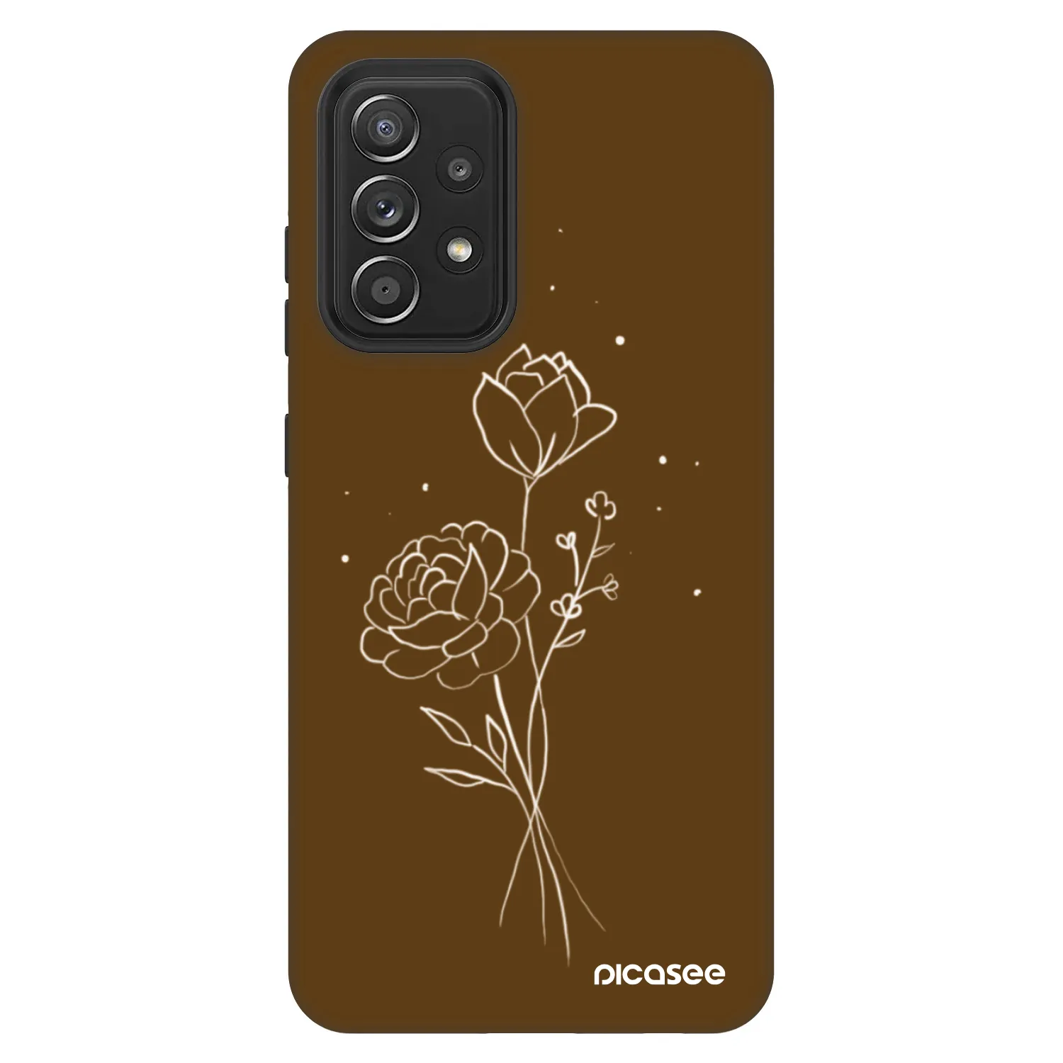Picasee Fashion Case für Samsung Galaxy A52 5G A525F - Brown flowers
