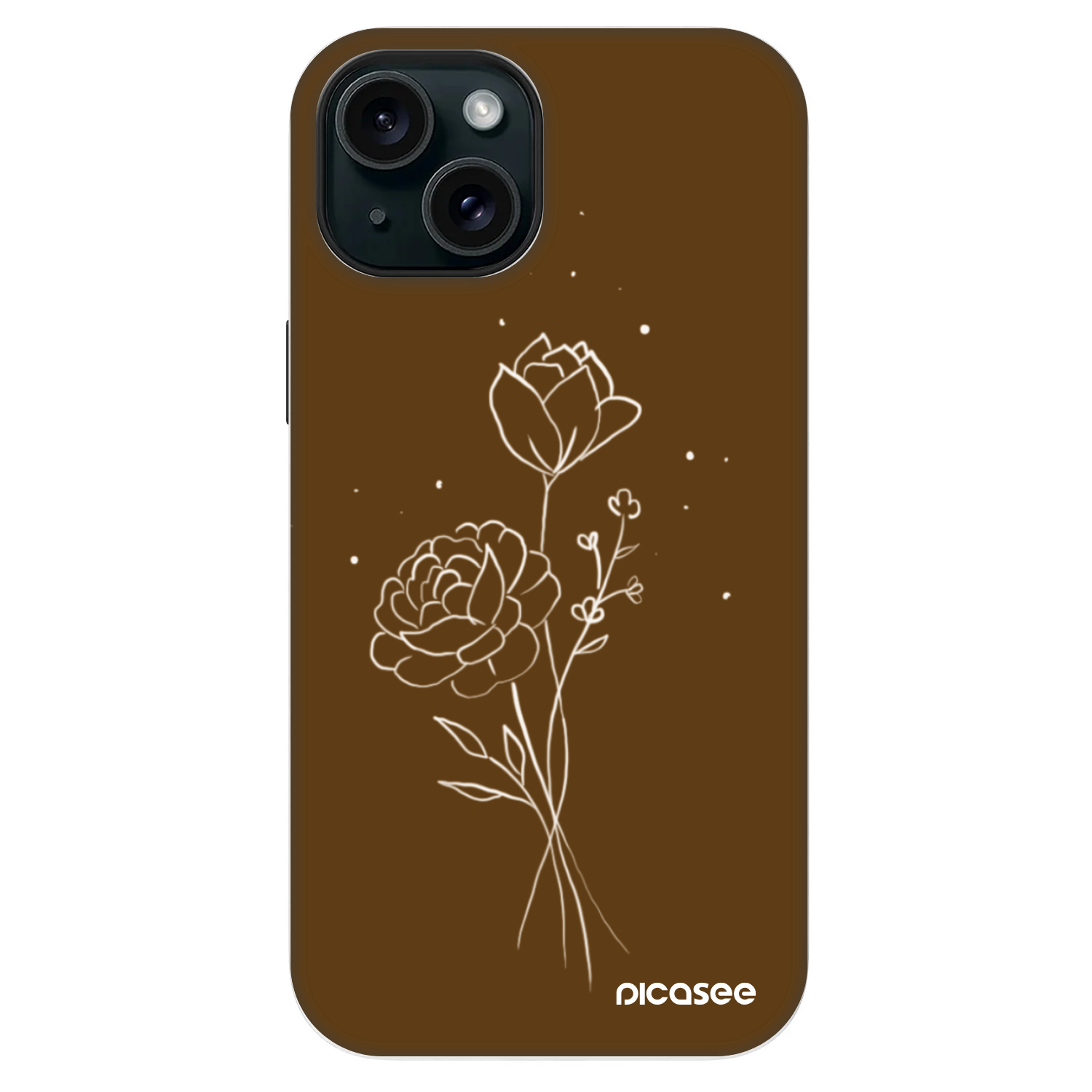 Picasee Fashion Case MagSafe für Apple iPhone 13 - Brown flowers