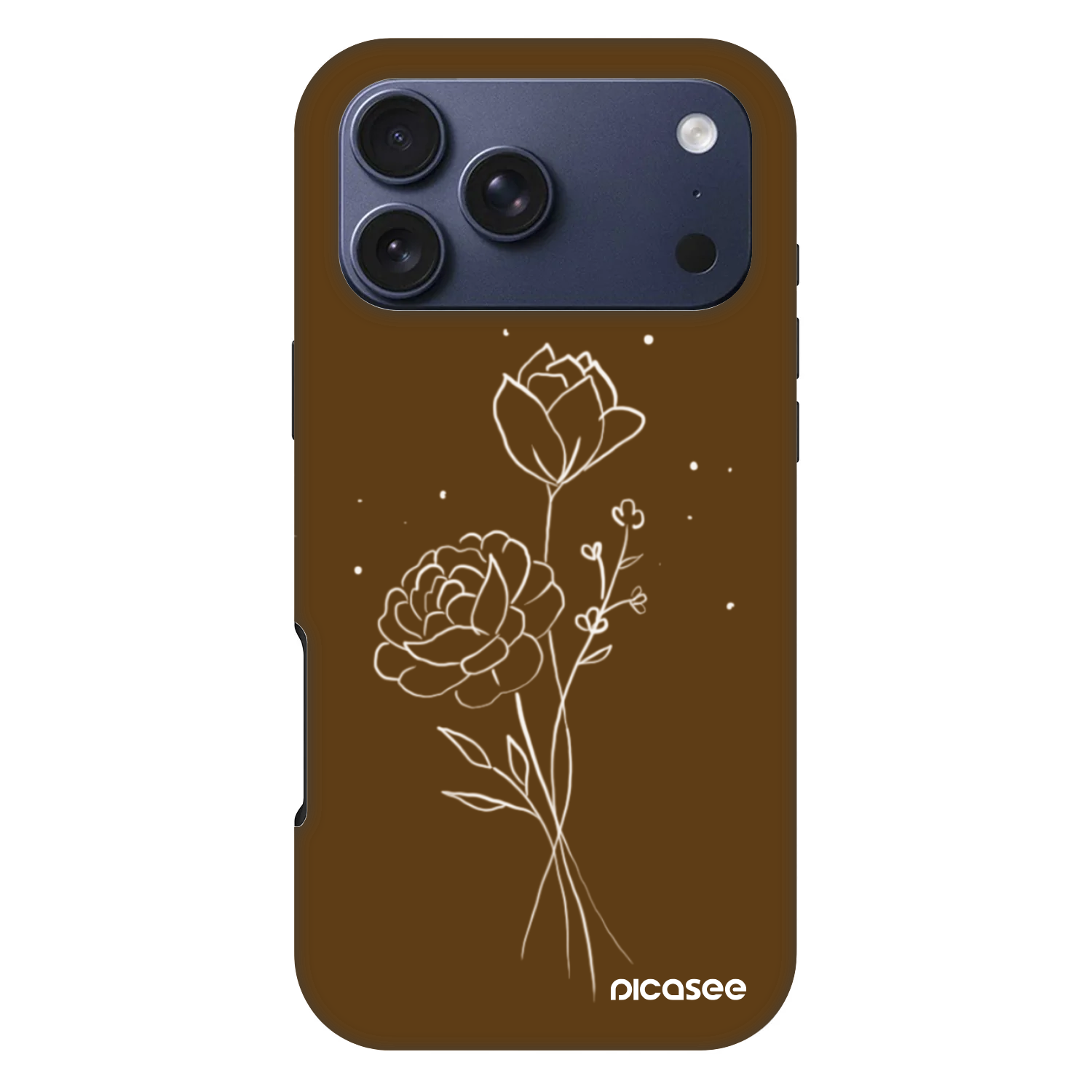 Picasee Fashion Case MagSafe für Apple iPhone 17 Pro Max - Brown flowers