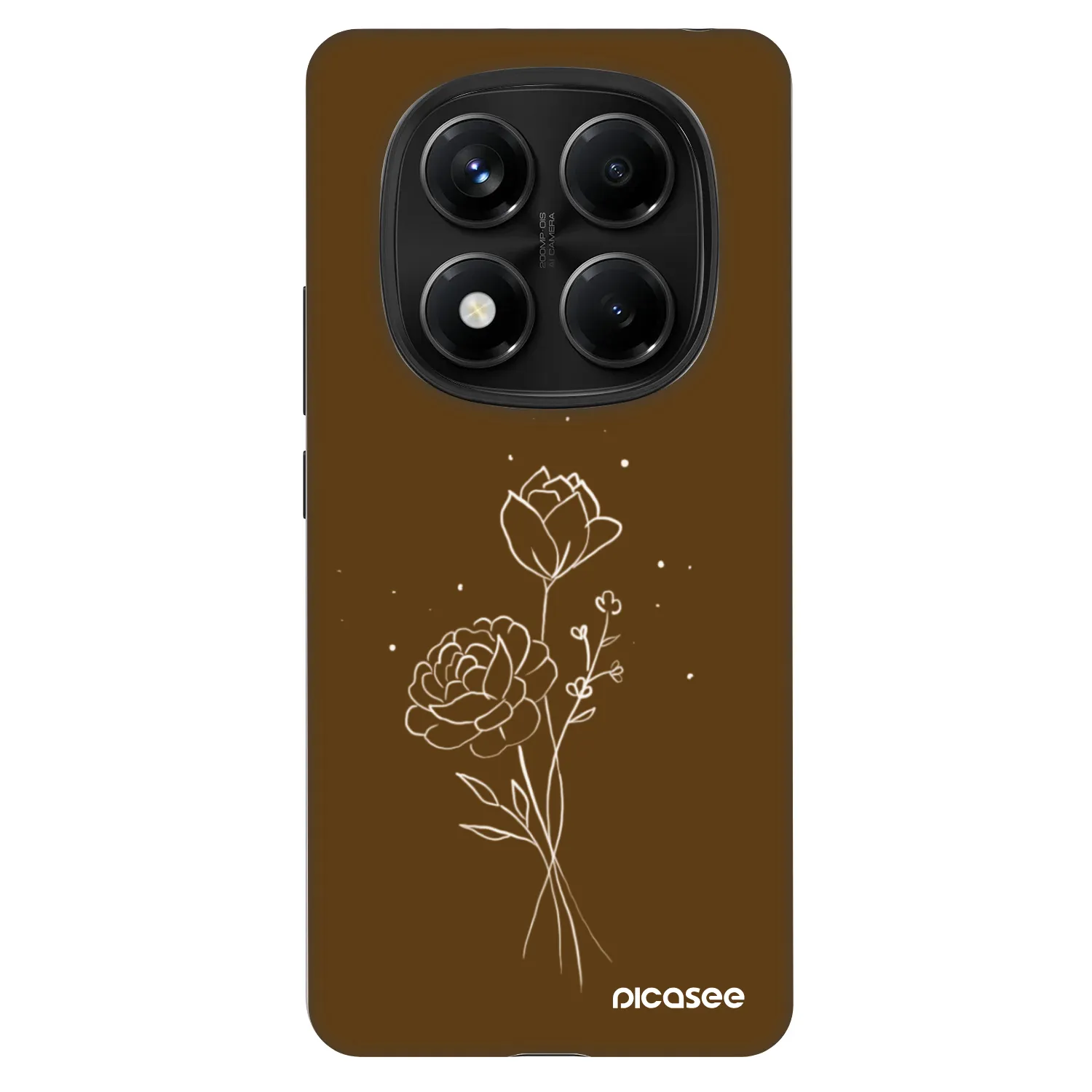 Picasee Fashion Case für Xiaomi Redmi Note 14 Pro 4G - Brown flowers