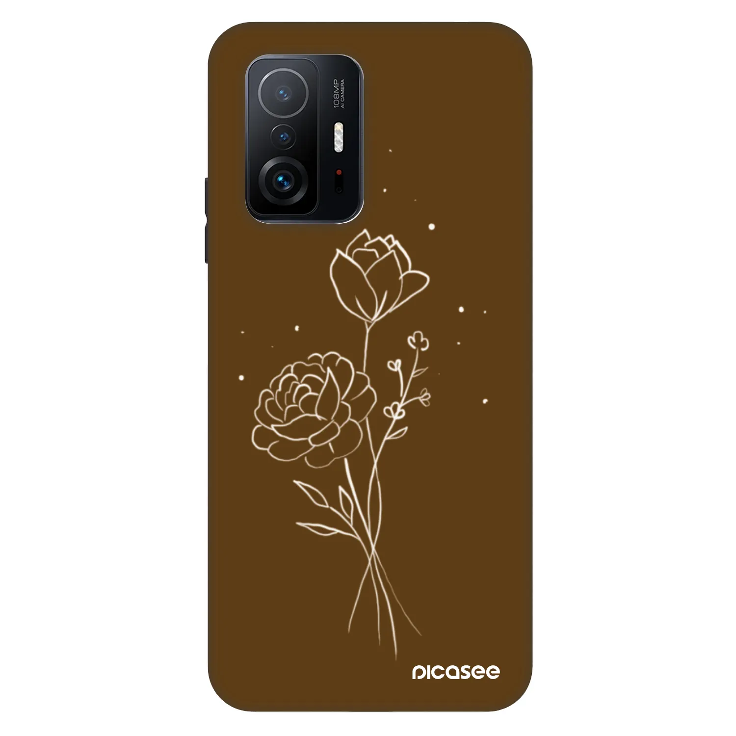 Picasee Fashion Case für Xiaomi 11T - Brown flowers