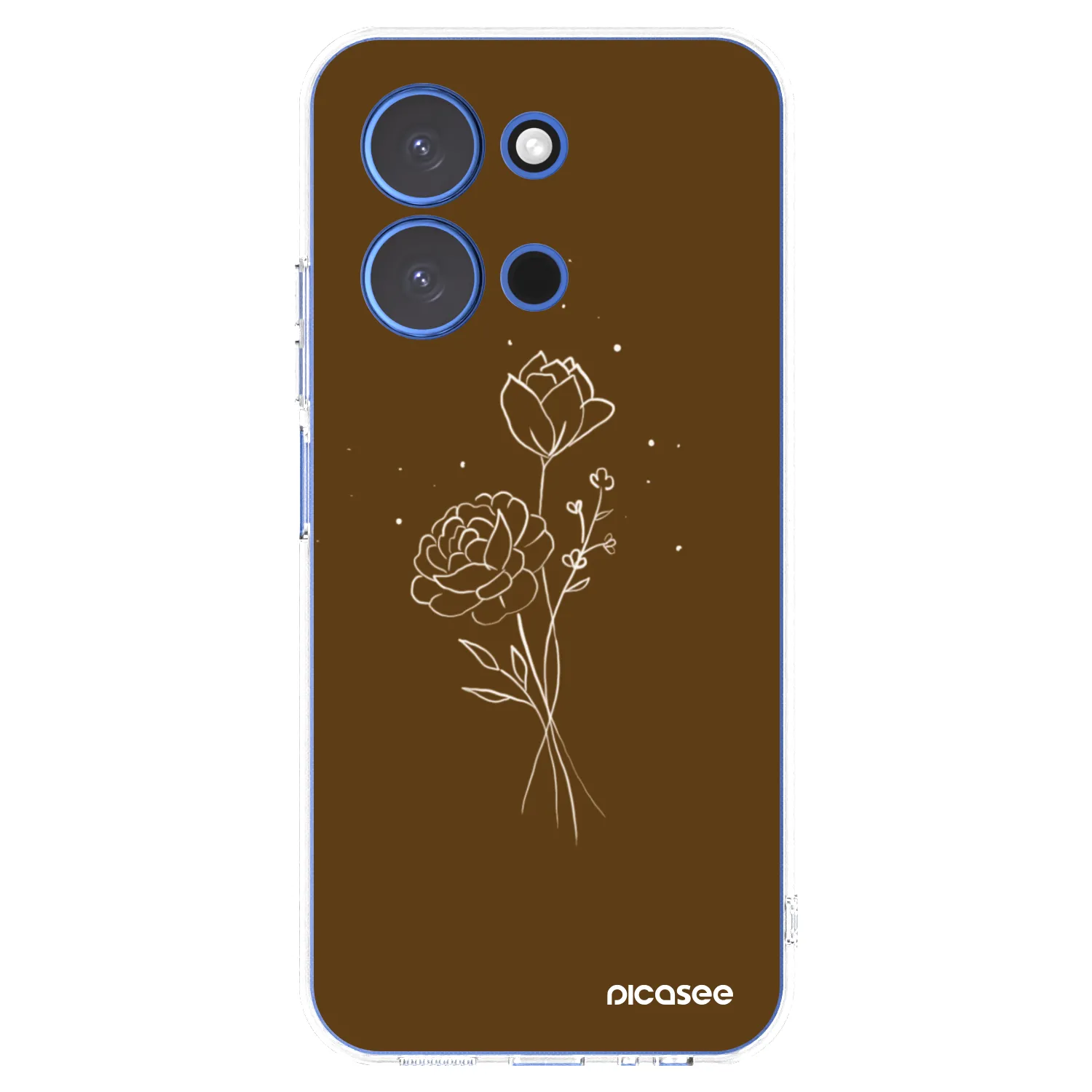 Picasee Xiaomi Redmi 15C 4G Hülle - Transparentes Silikon - Brown flowers