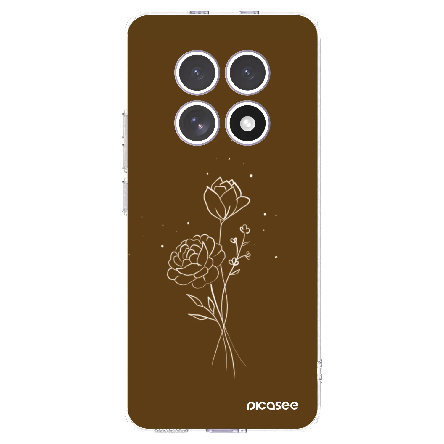 Picasee Xiaomi Redmi Note 15 Hülle - Transparentes Silikon - Brown flowers