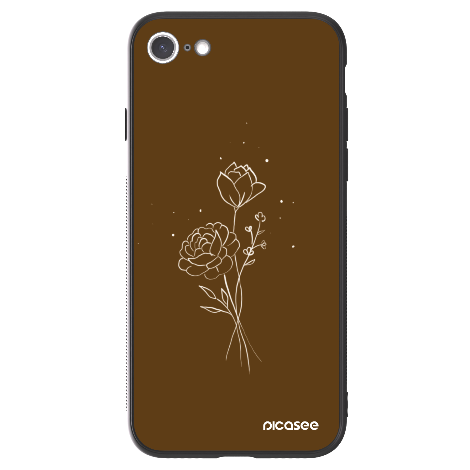 Picasee ULTIMATE CASE für Apple iPhone 7 - Brown flowers