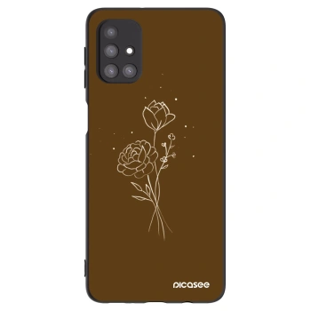 Hülle für Samsung Galaxy M31s - Brown flowers