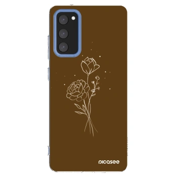 Picasee Samsung Galaxy S20 FE Hülle - Transparentes Silikon - Brown flowers