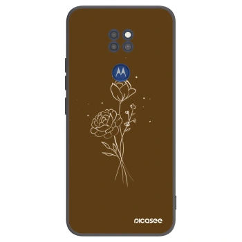 Hülle für Motorola Moto G9 Play - Brown flowers
