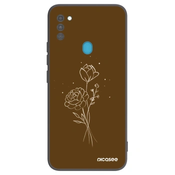 Hülle für Samsung Galaxy M11 - Brown flowers