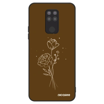 Hülle für Xiaomi Redmi Note 9 - Brown flowers