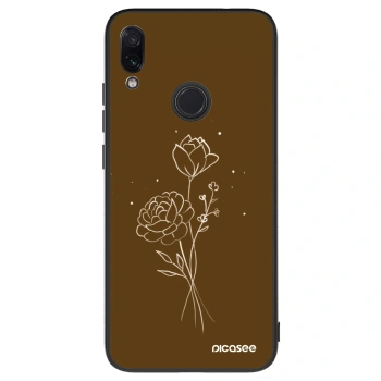 Hülle für Xiaomi Redmi Note 7 - Brown flowers