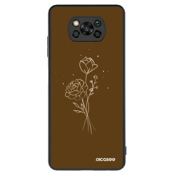 Hülle für Xiaomi Poco X3 - Brown flowers