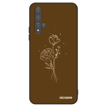 Hülle für Huawei Nova 5T - Brown flowers
