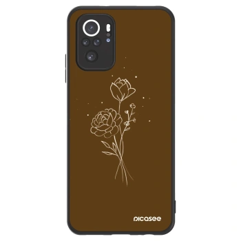 Hülle für Xiaomi Redmi Note 10 - Brown flowers