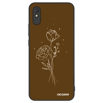 Hülle für Xiaomi Redmi 9A - Brown flowers