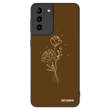 Hülle für Samsung Galaxy S21+ 5G G996F - Brown flowers