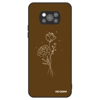 Hülle für Xiaomi Poco X3 Pro - Brown flowers