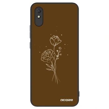 Hülle für Xiaomi Redmi 9AT - Brown flowers