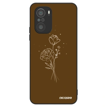 Hülle für Xiaomi Poco F3 - Brown flowers
