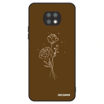 Hülle für Xiaomi Redmi Note 9T - Brown flowers