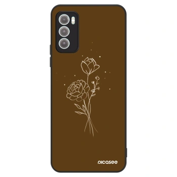 Hülle für Motorola Moto G60 - Brown flowers